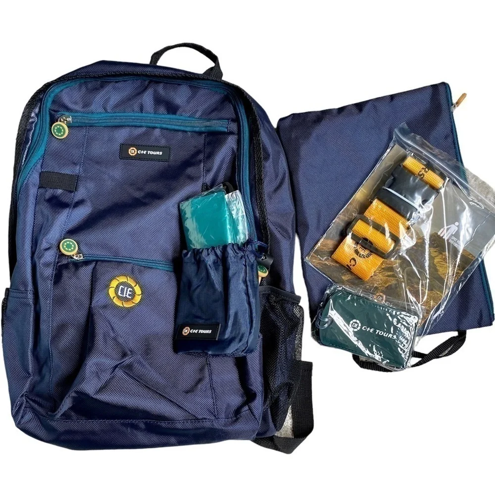 C.I.E Tours International Backpack with Extra Accessories, NWOT